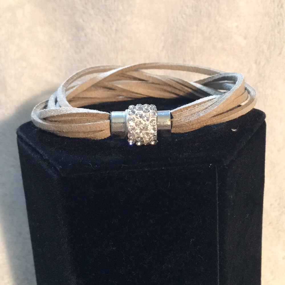 Tan suede bracelet